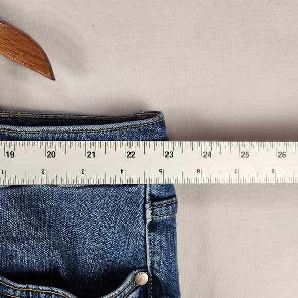 Torrid Relaxed Boot Cut Denim Jeans Women's Plus 26R High Rise Blue Distressed - Picture 3 of 10